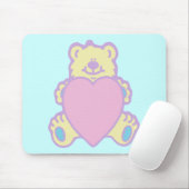 Schattige teddybeer-liefdeshart muismat (Met muis)