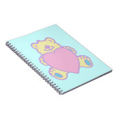 Schattige teddybeer-liefdeshart notitieboek (Rechterzijde)