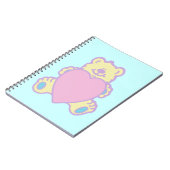 Schattige teddybeer-liefdeshart notitieboek (Linkerzijde)