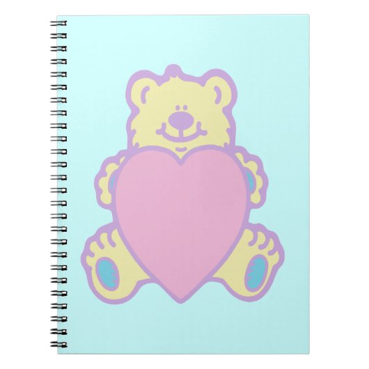 Schattige teddybeer-liefdeshart notitieboek (Voorkant)