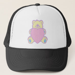 Schattige teddybeer-liefdeshart trucker pet