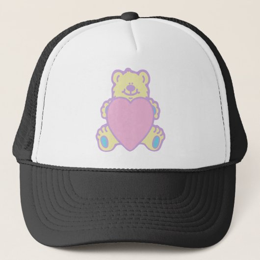 Schattige teddybeer-liefdeshart trucker pet (Voorkant)