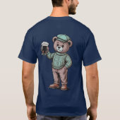 Schattige teddybeer met bier t-shirt (Achterkant)
