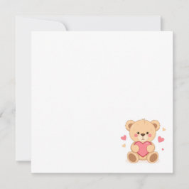 Schattige teddybeer met hart – Valentijn Liefde Il Kaart