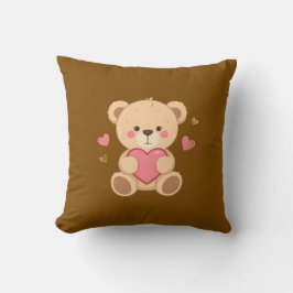 Schattige teddybeer met hart – Valentijn Liefde Il Kussen