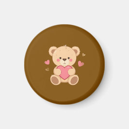 Schattige teddybeer met hart – Valentijn Liefde Il Magneet