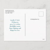 Schattige teddybeer met kerstcadeaus feestdagenkaart (Achterkant)