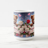 Schattige teddybeer met Rozen Koffiemok (Center)