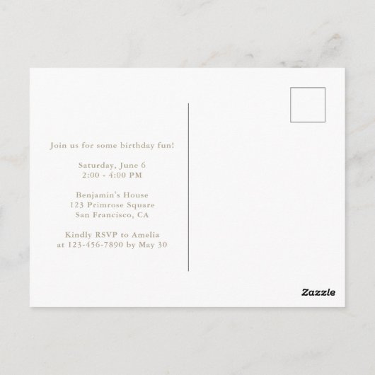 Schattige teddybeer met waterverf voor verjaardag, briefkaart (Achterkant)