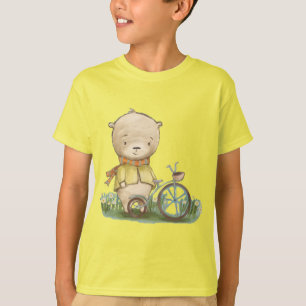 schattige teddybeer op een fiets T-Shirt