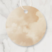 Schattige teddybeer over de maan bedankt bedankjes labels (Achterkant)