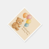 Schattige teddybeer papieren servetten (Hoek)