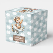 Schattige teddybeer piloot Baby shower gunstbox Bedankdoosjes (Achterkant)