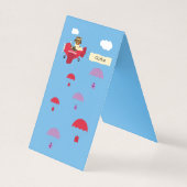 Schattige  teddybeer piloot rood cadeau tafel teke kaart (Voorkant)