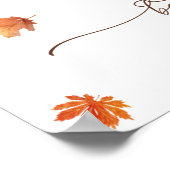 Schattige Teddybeer & pompoenen Baby shower Welkom Poster (Hoek)