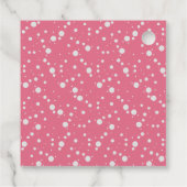 Schattige teddybeer roze & gouden baby meisje douc bedankjes labels (Achterkant)