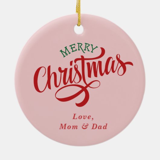 Schattige Teddybeer Santa Hat Kinder Keramisch Ornament (Achterkant)