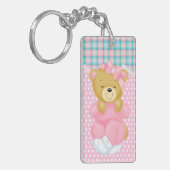 Schattige teddybeer sleutelhanger (Voorkant Links)