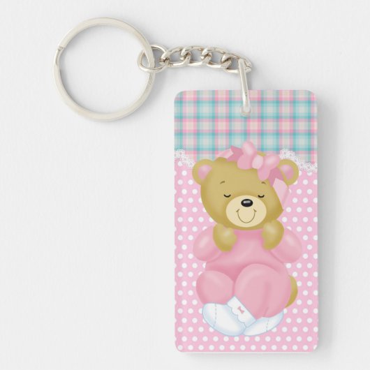 Schattige teddybeer sleutelhanger (Voorkant)