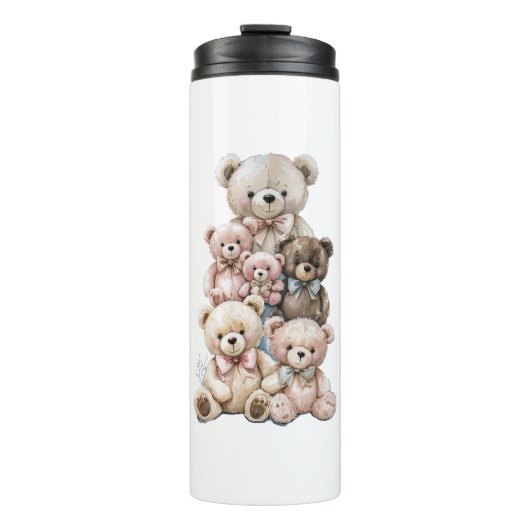 Schattige teddybeer stapel thermosbeker (Voorkant)