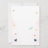 Schattige teddybeer sterren harten Baby shower Kaart (Achterkant)