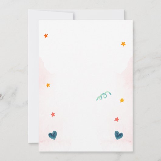 Schattige teddybeer sterren harten Baby shower Kaart (Achterkant)