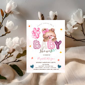 Schattige teddybeer sterren harten Baby shower Kaart