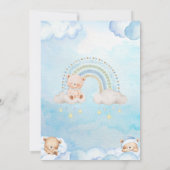 Schattige teddybeer Twinkelende kleine ster Wolk Kaart (Achterkant)