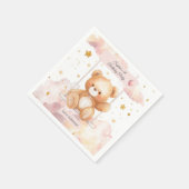 Schattige Teddybeer Verjaardag - Custom Onderzette Servet (Hoek)