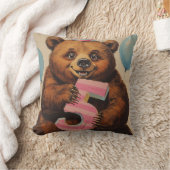 Schattige teddybeer verjaardagsfeest kussen (Deken)