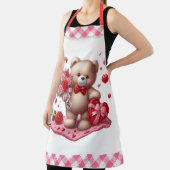Schattige teddybeer voor Valentijnsdag Schort (Insitu)