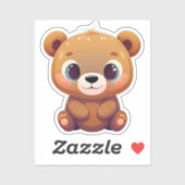 Schattige teddybeer welp dierlijke Cartoon Graphic Sticker (Vel)