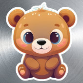 Schattige teddybeer welp dierlijke Cartoon Graphic Sticker