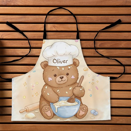 Schattige teddybeerchef schort