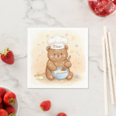 Schattige teddybeerchef servet (Insitu)