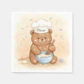 Schattige teddybeerchef servet (Voorkant)