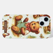  Schattige teddybeerpatroon Case-Mate iPhone Case (Achterkant (horizontaal))