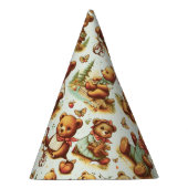Schattige teddybeerpatroon Feesthoedjes (Rechts)