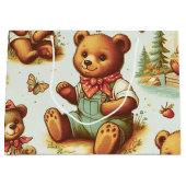 Schattige teddybeerpatroon Groot Cadeauzakje (Voorkant)