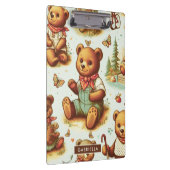  Schattige teddybeerpatroon Klembord (Rechts)