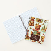  Schattige teddybeerpatroon Notitieboek (Binnen)