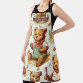 Schattige teddybeerpatroon Schort (Insitu)