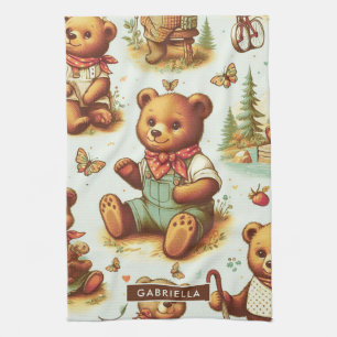  Schattige teddybeerpatroon Theedoek