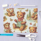  Schattige teddybeerpatroon Tissuepapier (Craft)