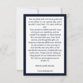 Schattige teddyberen bruidspaar trouw bedankt (Achterkant)