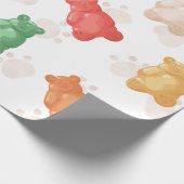 Schattige teddyberenpatroon kleurrijk cadeaupapier (Hoek)