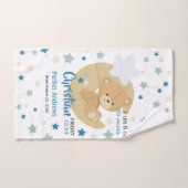 Schattige teeddy Bear Baby Birth Stats Bad Handdoek (Handdoek)