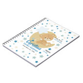 Schattige teeddy Bear Baby Birth Stats Notitieboek (Linkerzijde)