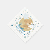 Schattige teeddy Bear Baby Birth Stats Servet (Hoek)