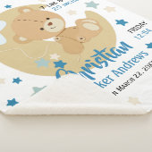 Schattige teeddy Bear Baby Birth Stats Sherpa Deken (3/4)
